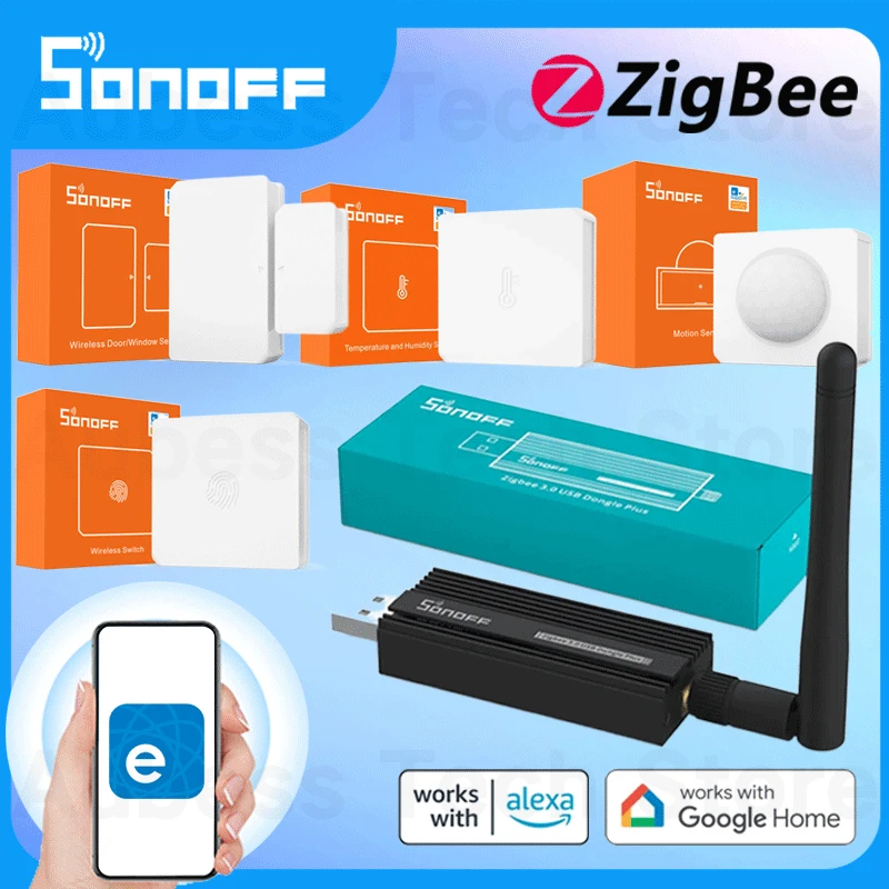 SONOFF ZigBee 3 0 USB-ключ SNZB 01 02 03 04 ZBMINI/беспроводной переключатель/датчик влажности