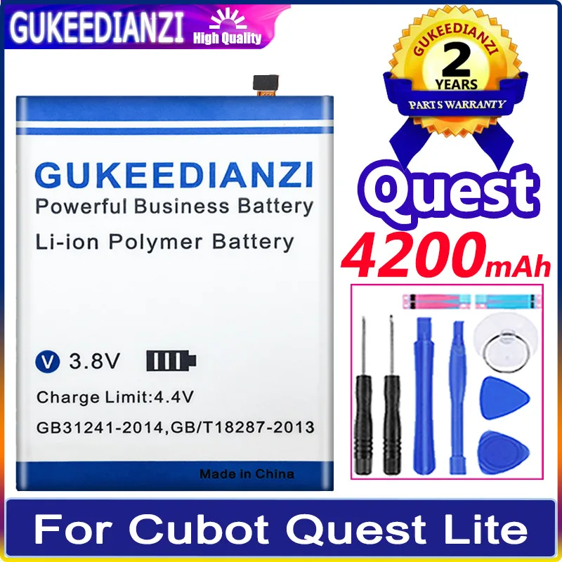 

4200mAh Battery For Cubot Quest Cellphone IP68 Sports Rugged Phone Helio P22 For Cubot Quest Lite High Quality Battery Bateria