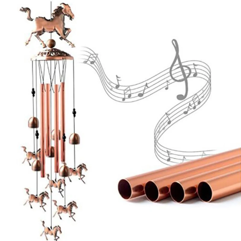 

Vintage Wind Chimes,Horse Wind Chimes Music Wind Chimes For Family Ladies Festivals Balconies Porches Garden Decoration