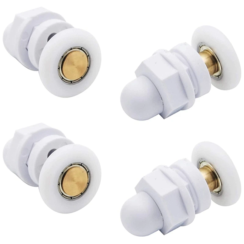 

4Pcs Eccentric Wheel Bathroom Sliding Glass Wheel Sliding Door Hanging Pulley Accessories 23Mm Diameter