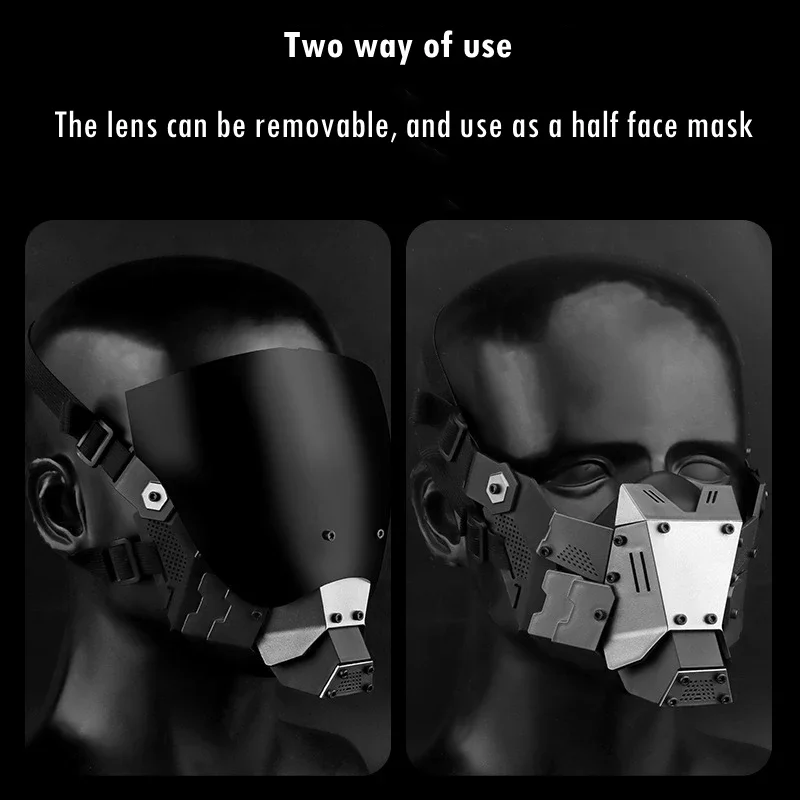 Тактическая Маска на все лицо дышащая маска для косплея в стиле киберпанк