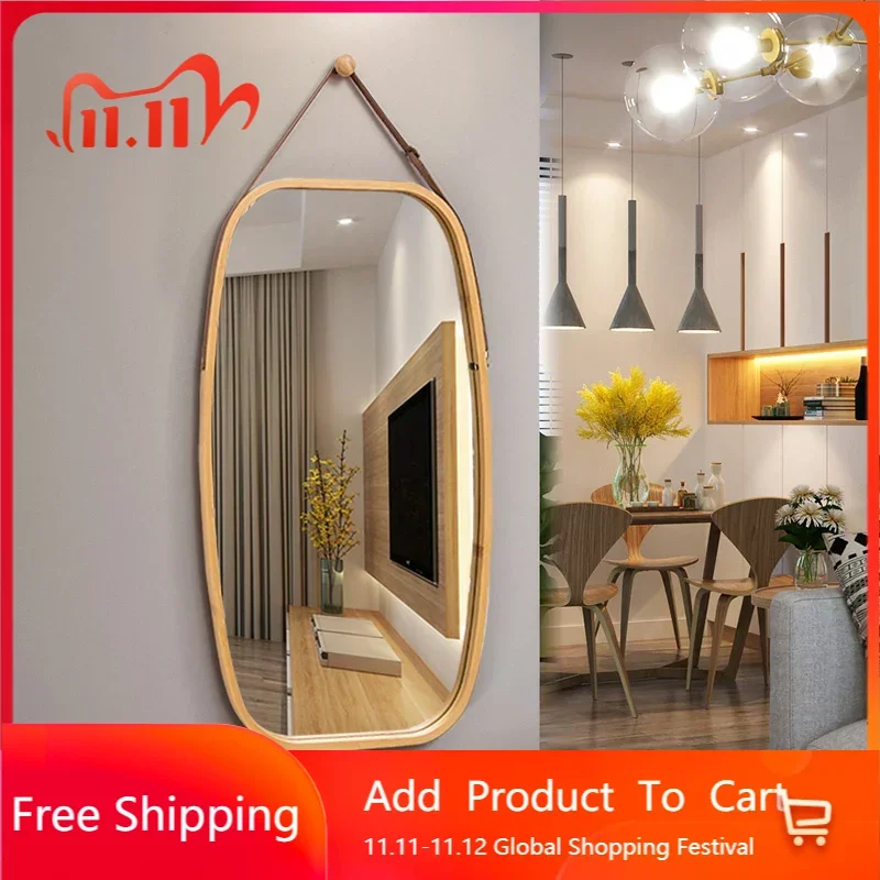 

Vanity Mirror Standing Aesthetic Free Shipping Girls Nordic Long Mirror Full Body Wall Wandstickers House Decoration ZY35XP