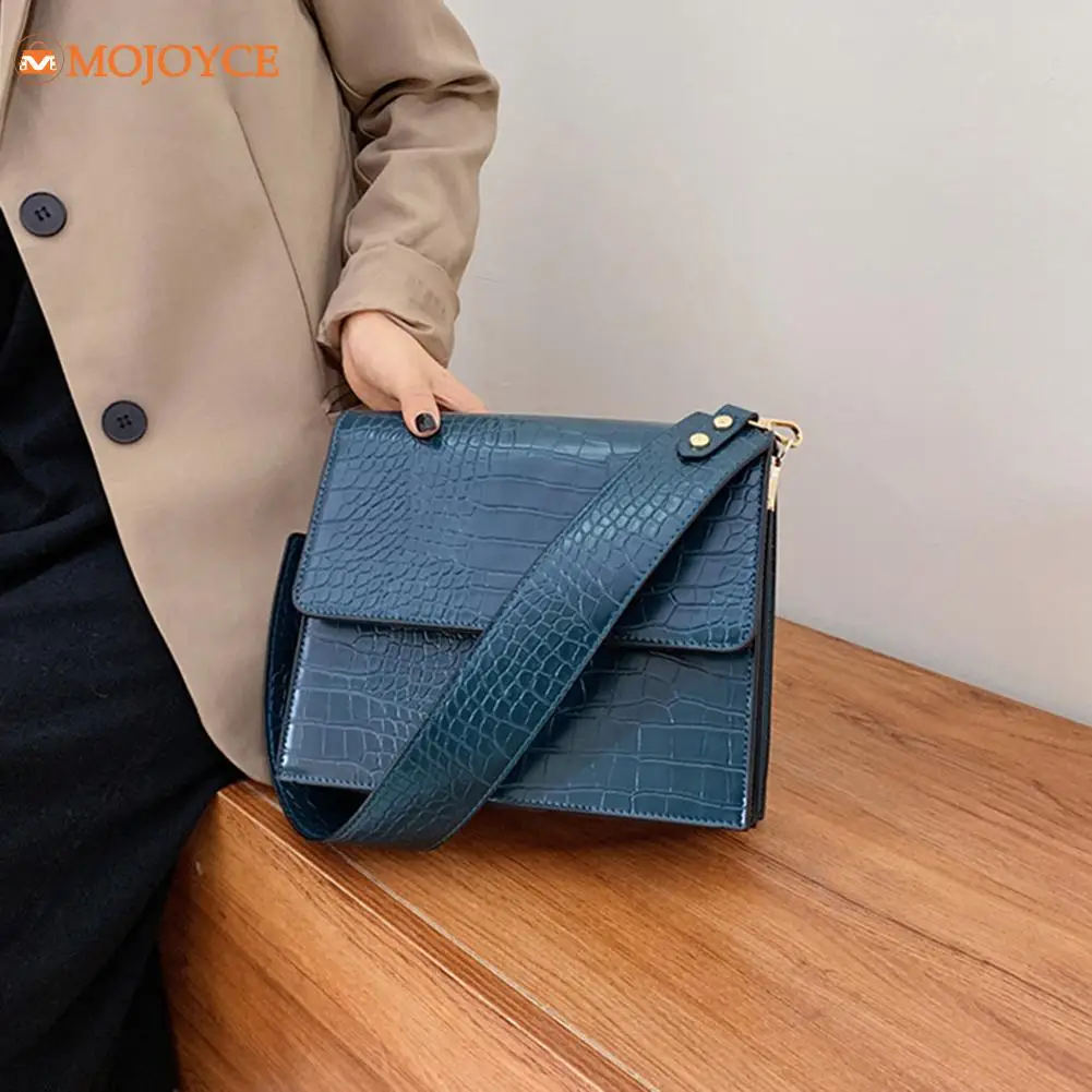 

Elegant Fashion Women's Designer Handbag 2021 New Quality PU Leather Women Tote bag Simple Alligator Shoulder Crossbody Bags