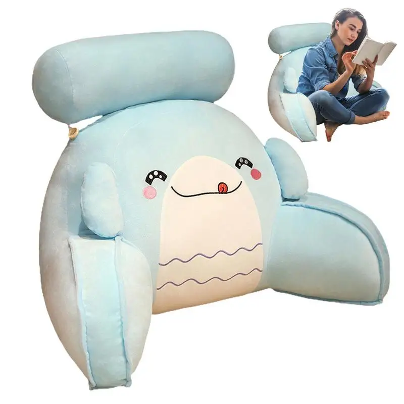 

Bed Pillow For Sitting Up Adult Reading Pillow Cute Shark Shape Bed Chair Cushion With Arms Back Pillow For Sitting In Bed