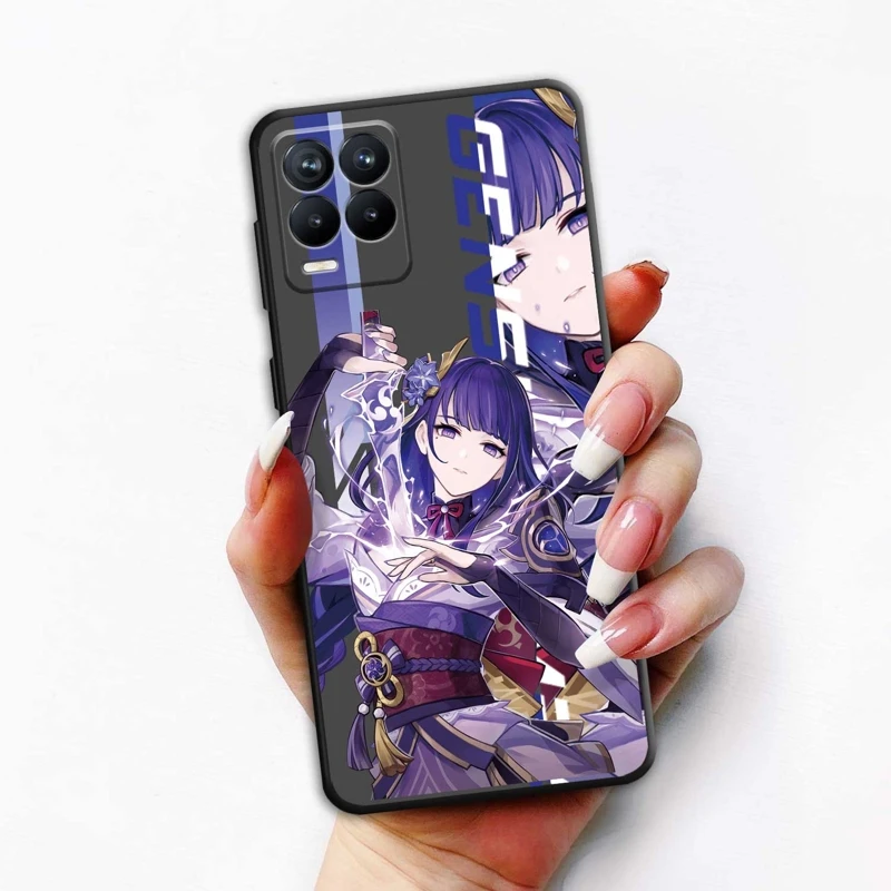 

For Oppo Realme A53s GT Neo 2 3 C35 C21y A74 8 7 9 Pro Master A15s 8i A16 A32 C21 Cases Genshin Impact Beelzebul Raiden Shogun