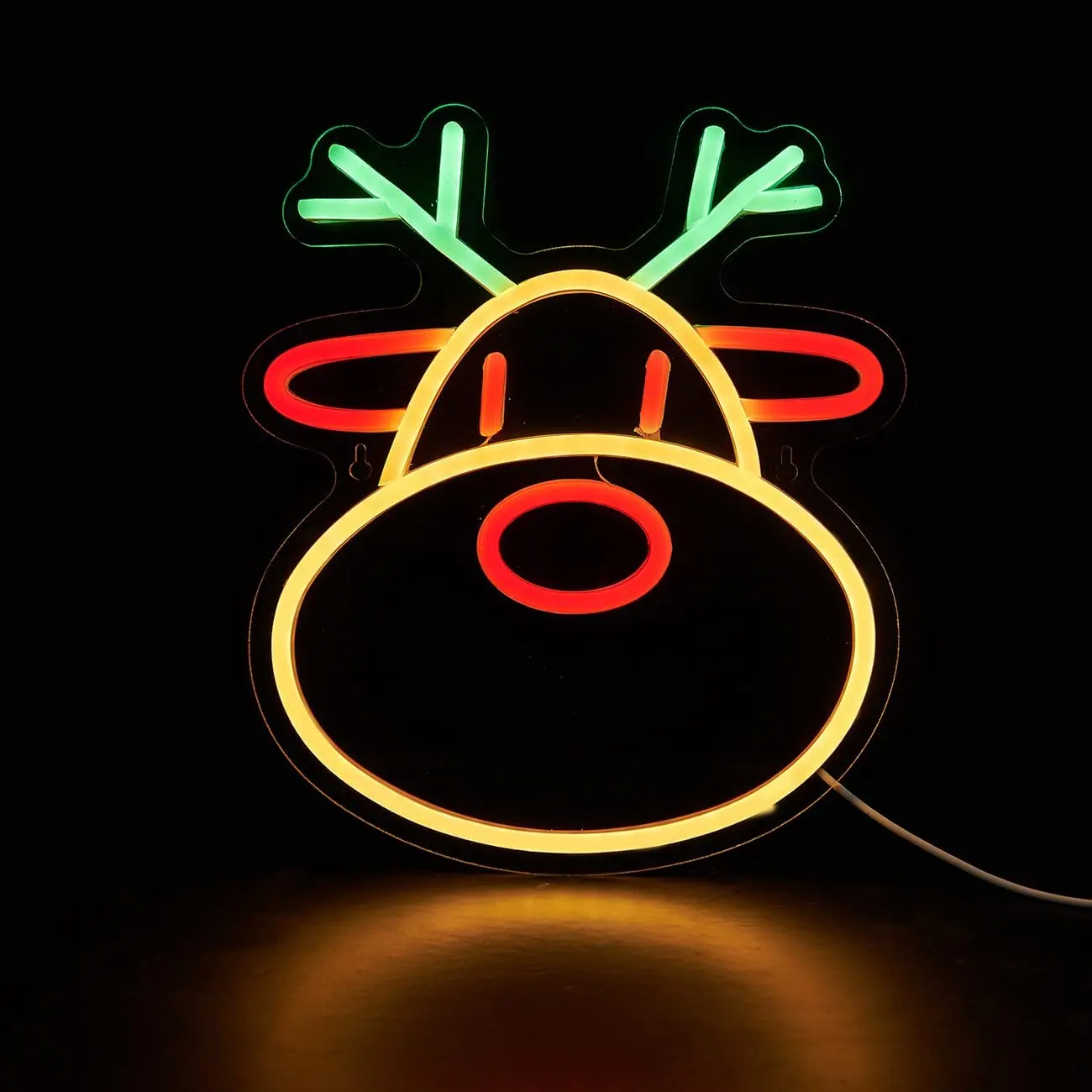 

Неоновая вывеска в виде оленя с питанием от USB для декора детской комнаты, милый светодиодный неоновый светильник с регулируемой яркостью, н...