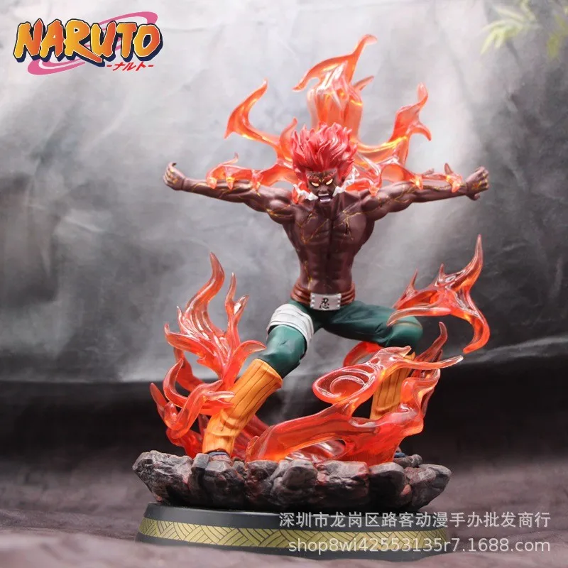 

31cm Anime Naruto Action Figure Might Guy Eight Gates Form Vol 2 Statue Pvc Figure Model Toy With Led Light Collections Gift