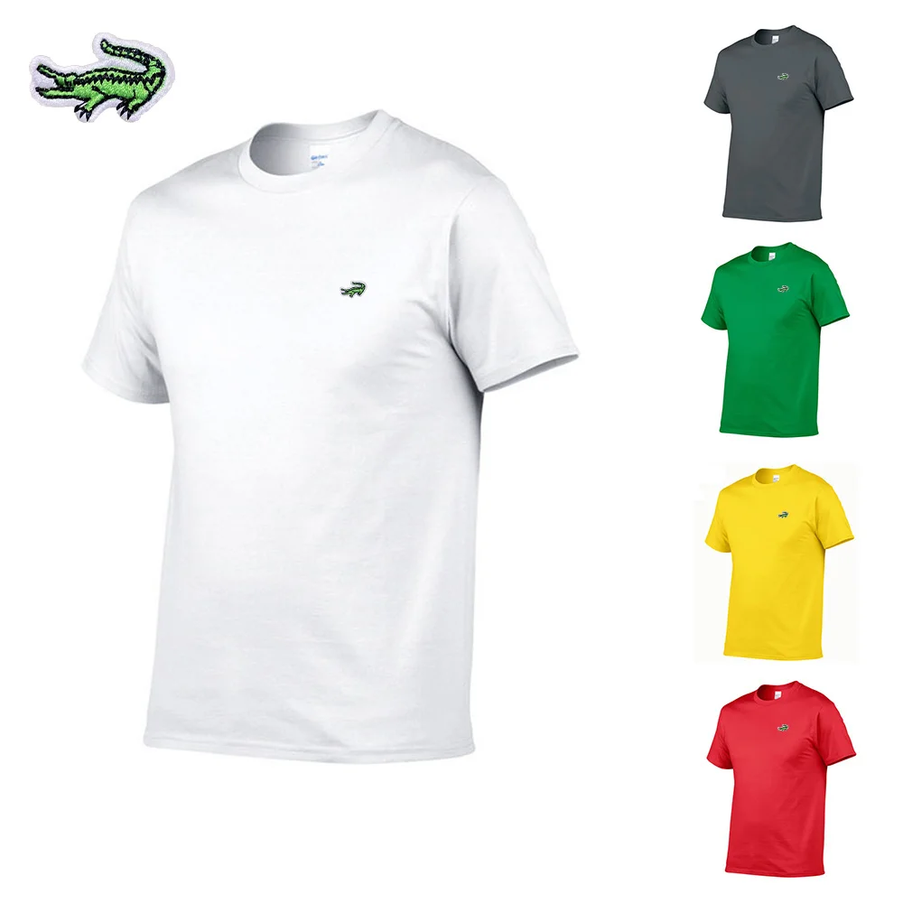 

Ricamo carro New Summer 100% cotone T-Shirt di marca per uomo o-collo T-Shirt Top T-Shirt per uomo e donna T-Shirt Casual