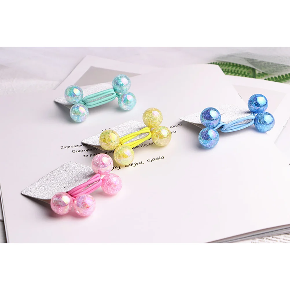 

3 Pairs Hair Circles Elastic Hair Band Tie Rope Ponytail Holder for Kids Adults