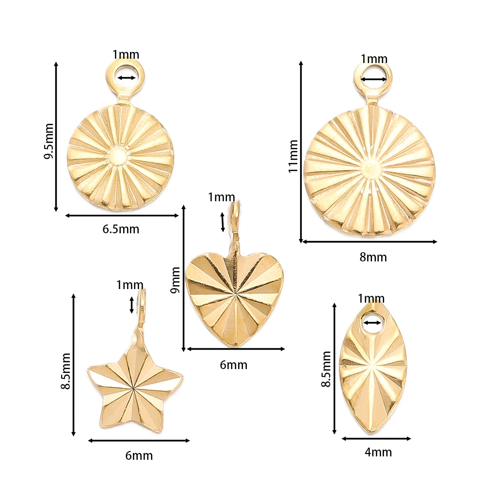5 шт./лот подвески из нержавеющей стали для изготовления ювелирных изделий листья