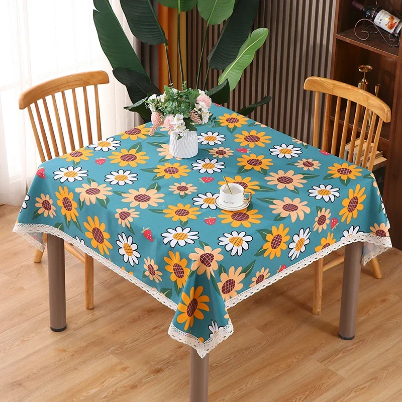 

Square Table Cloth Dining Table Cloth Household Rural Tea Table and Desk