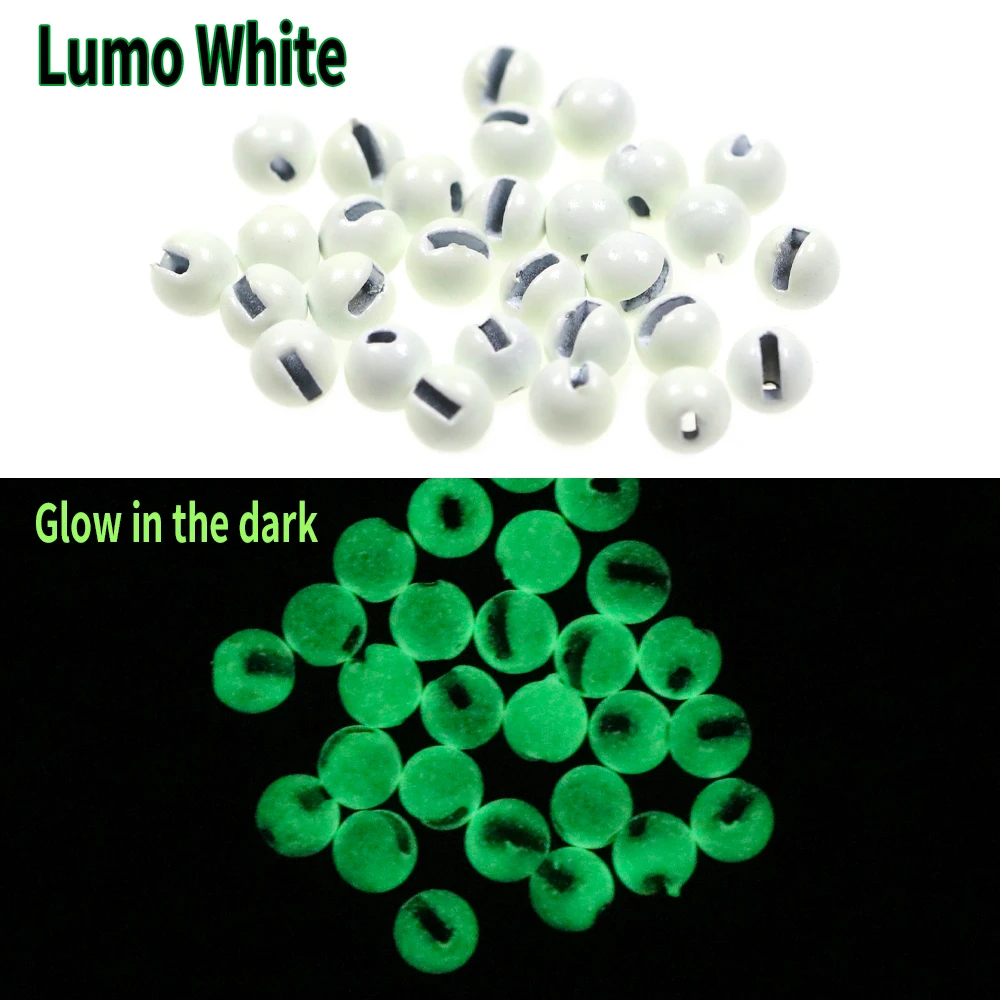 Wifreo 20PCS 2.5mm-3.5mm Slotted Tungsten Beads Fast Sinking Beadhead For Jig Nymph lures Accessories Fly Tying Material