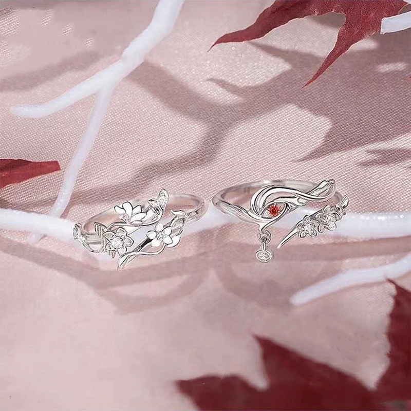 

2022 Newest Anime Tian Guan Ci Fu Hua Cheng Xie Lian Couple Ring Earring Bracelet TGCF Cosplay Accessories Antique Jewelry