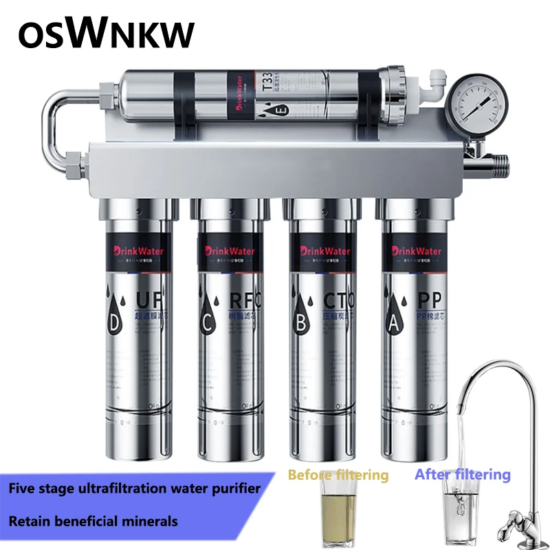 With Tap Stainless Steel Direct Drink Tap Water Purifier Water Filter System