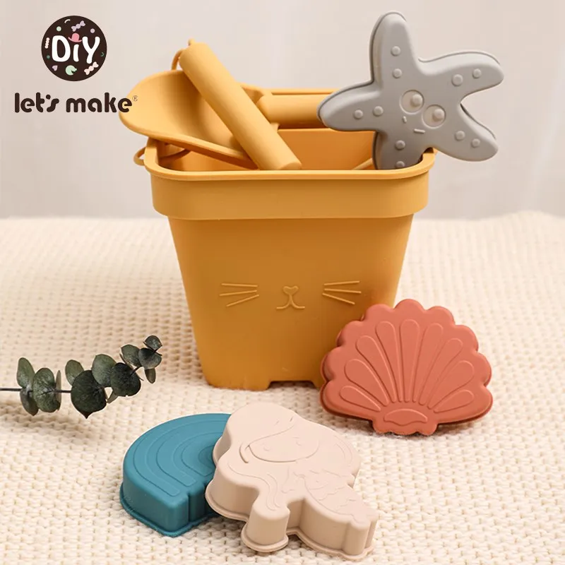 

6 шт., детские летние силиконовые игрушки в виде животных