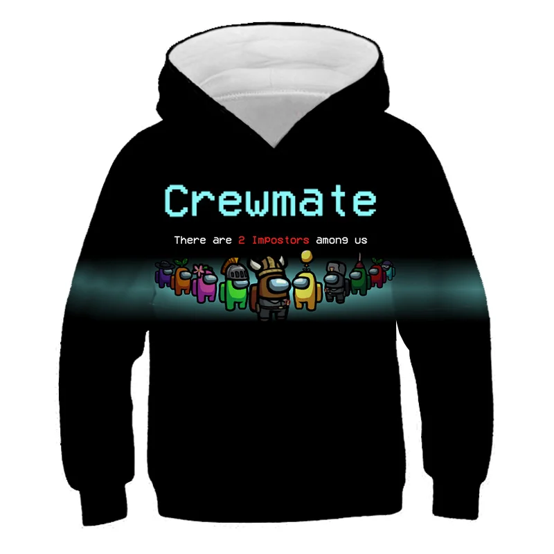 

Crewmate Or Impostor Game Hoodie Boys Girls Clothing Spring Autumn Hooded Sweatshirt Children's Long Sleeves Outwears 4-14 Year