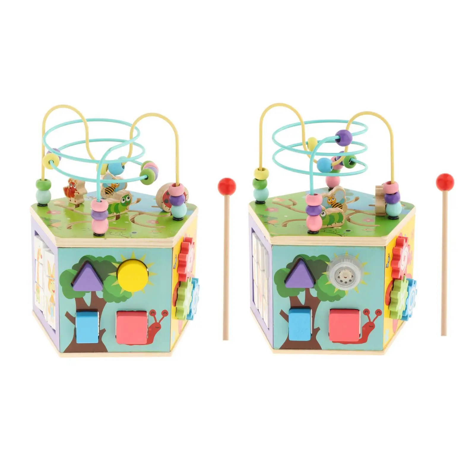 

Baby Activity Cube, Educational Toys Shape Match Puzzle Bead Maze for 1, 2 Year Old Toddler Children Birthday Gift Xmas Present