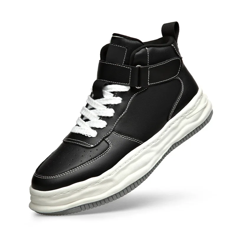 

Мужские кроссовки из натуральной кожи, черные или белые дышащие кроссовки из натуральной кожи на плоской подошве, осень