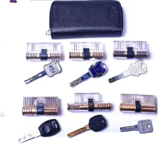 

Lock Practice Pick Set for Locksmith Tools with Transparent Lock Combination,24pcs Blue Broken Key Remove Pick Tool