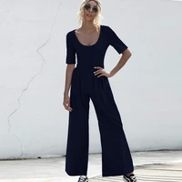 wide leg jumpsuit rompers women summer 2022 fashion female overalls clothing high waist black elegant casual outfits for woman