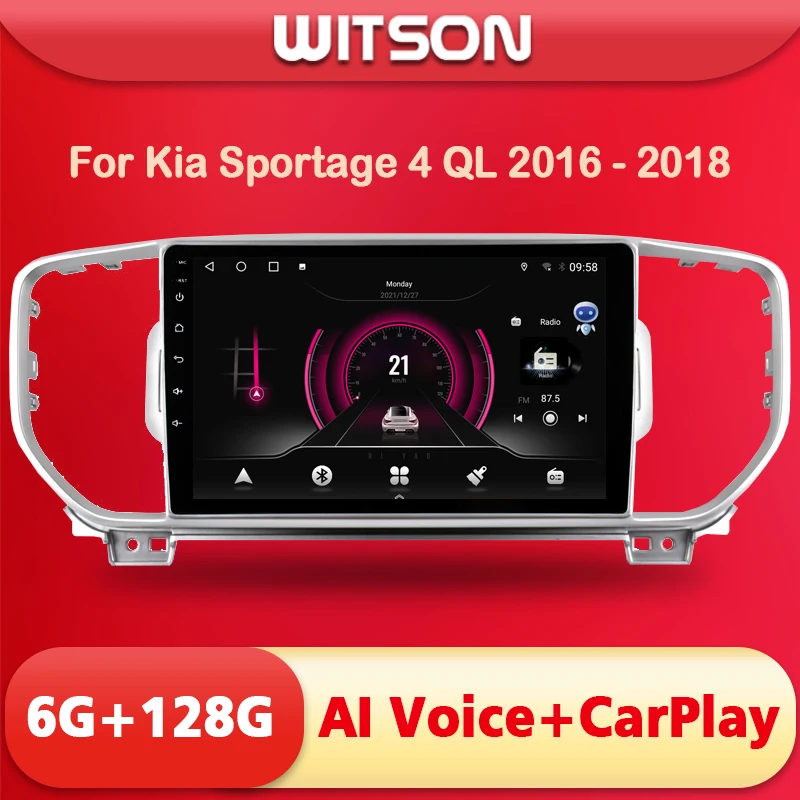 

WITSON 9 inch Android 11 AI VOICE 1 Din in Dash Car radio For KIA SPORTAGE/K5 2016-2018 Car auto stereo navigation