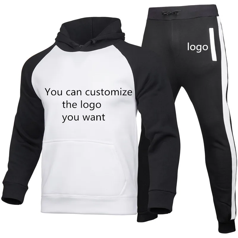 

2023 New Spring Autumn Men's hoodie Custom LOGO Mens T-Shirt Colorblock high quality Cotton Men's Raglan jackets Sportswear