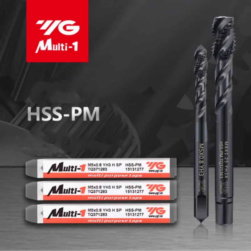 Корейский оригинальный YG HSS-PM, спиральный рифленый кран, заостренный M3 M4 M5 M6, краны с резьбой для высокопрочного закаленного материала