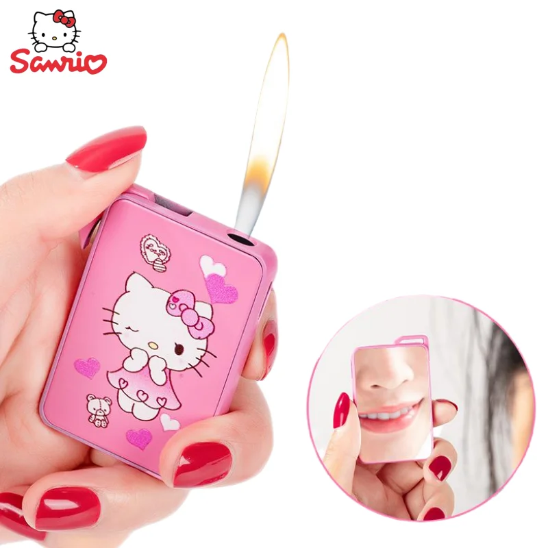 

Hello Kitty Kuromi Cinnamoroll My Melody аниме периферийный кавайный милый мультяшный зеркальный Зажигалка Креативный бар Зажигалка в подарок