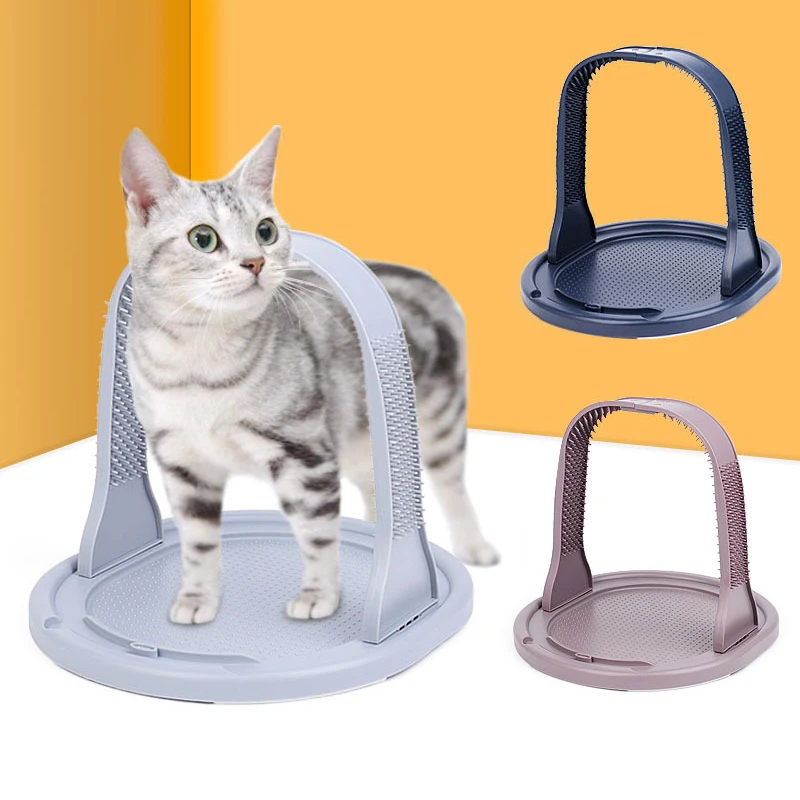 

Corner Pet Brush Comb Play Cat Toy Plastic Scratch Bristles Arch Massager Self Grooming Cat Scratchers Cats Toys