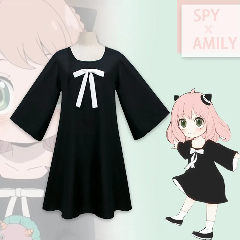 

Anya Forger Cosplay Dress and Headwear SPY×FAMILY Costume Experiment 007 Anya's Wig Halloween Carnival Girl's Clothing
