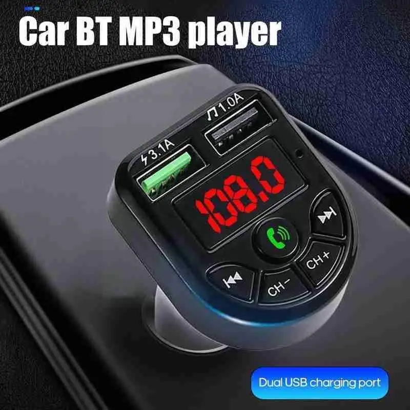 

Автомобильный Fm-трансмиттер, Bluetooth-адаптер, Fm-модулятор, автомобильное зарядное устройство, быстрая зарядка через Usb, двойной Bluetooth-адаптер, ...