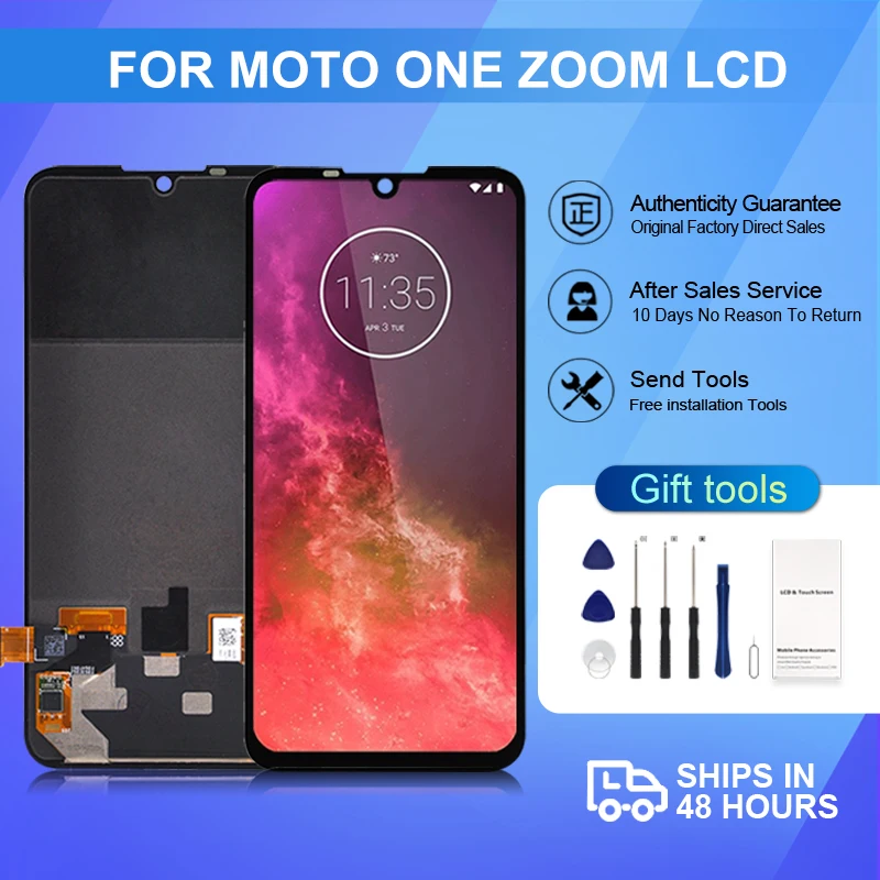 

6.39 Inch For Moto One Zoom Lcd Touch Screen Digitizer XT2010 Assembly For Motorola One Pro Display With Tools Free Shipping