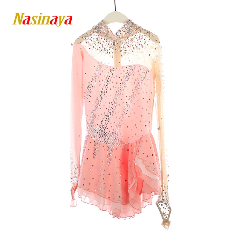 Платье для фигурок и катания на коньках индивидуальное блестящее платье