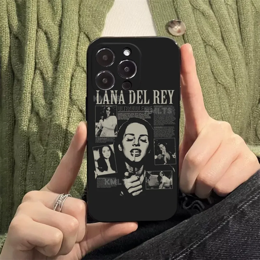 Чехол для телефона Singer iPhone 15 14 13 12 11 Plus Pro Max XS X XR SE Mini 8 7 Soft L-Lana D-Del R-Rey силиконовый