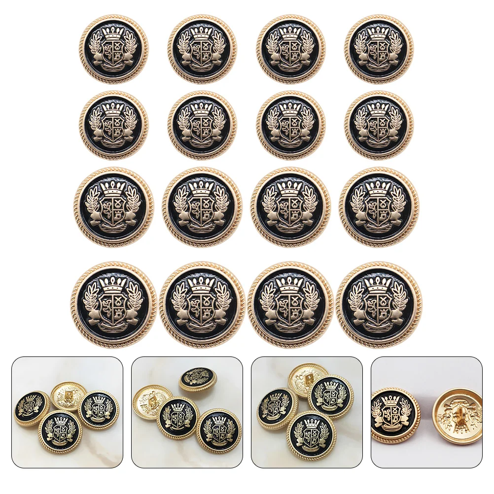 

16 Pcs Sweater Metal Buttons Vintage Accessories Replacement Alloy Clothes Fasteners