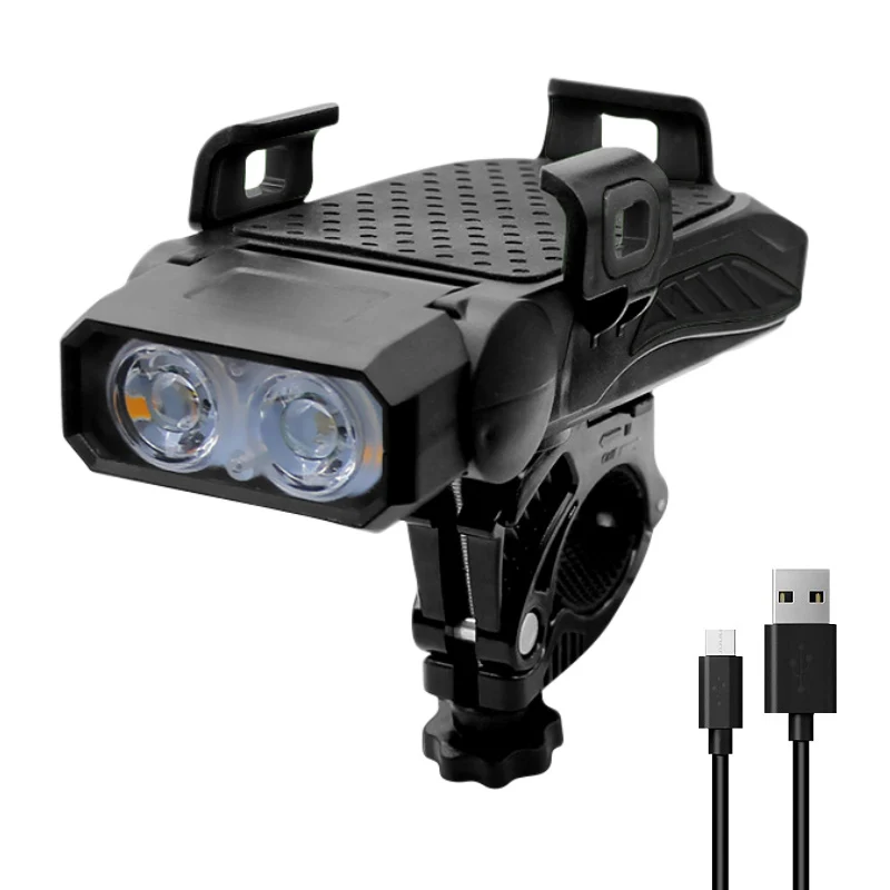 

Multifunction Bicycle Headlight Front Light Flashlight Lantern Lamp MTB Bicycle Bike Accessories Spare Parts Phone Holder Lights