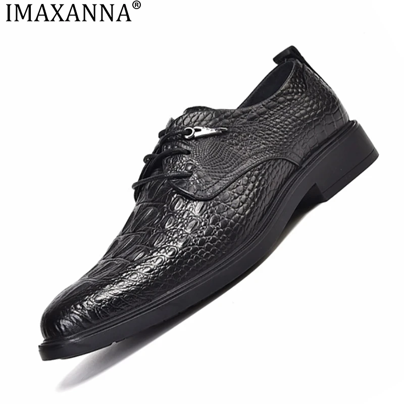 IMAXANNA Luxury Men's Dress Shoes Summer Fashion Leather Men Business ...