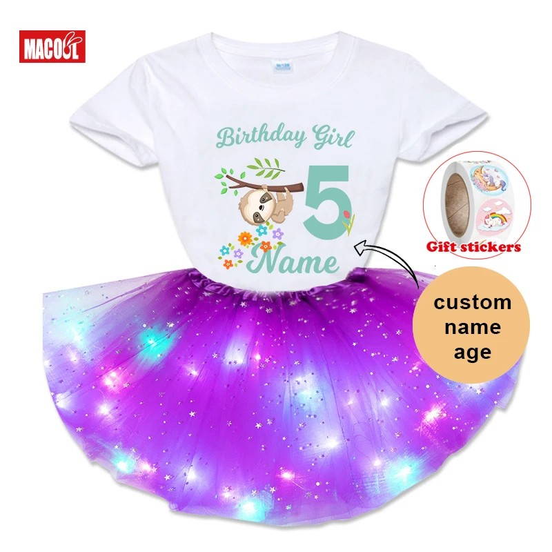 

3 шт., Детская футболка с коротким рукавом и юбка со звездами