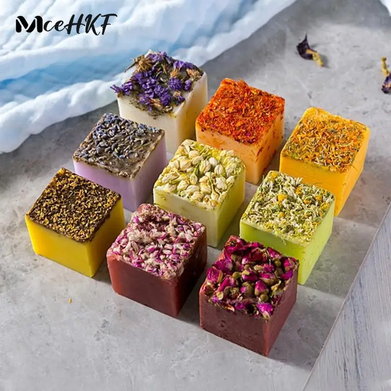 

1PCS Face Hand Nourishing Skin Care Cleansing Handmade Soap Dry Flower Essential Oil Soap Bath Soap Natural Herbal Soap