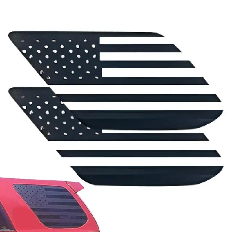 

2Pcs American Flag Emblem Stickers Long-lasting High Quality US Flag Car Decals Small USA Bumper Sticker For Truck RV SUV Bikes