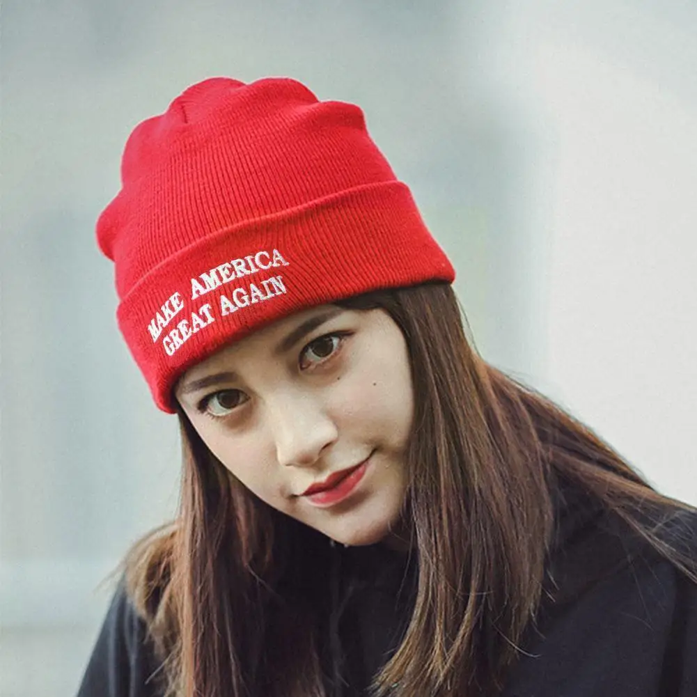 

Donald Trump Hat Maga Winter Knit Red Beanie Make America Hat Again Trump Great F9f5