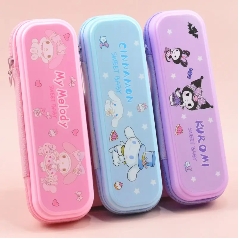 

Sanrio Kawaii Kuromi Large Capacity Pencil Case Cinnamoroll My Melody Cute School Pen Bag Pouch Pen Case Supplies Stationery