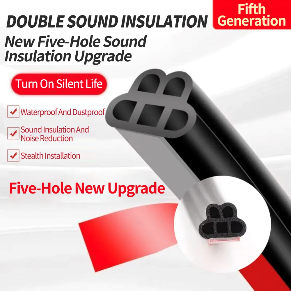 

160cm Thick Car Door Seal Strip Rubber Seal Strip Filler Car Door Protector Door Guard Noise Insulation Soundproof Strips