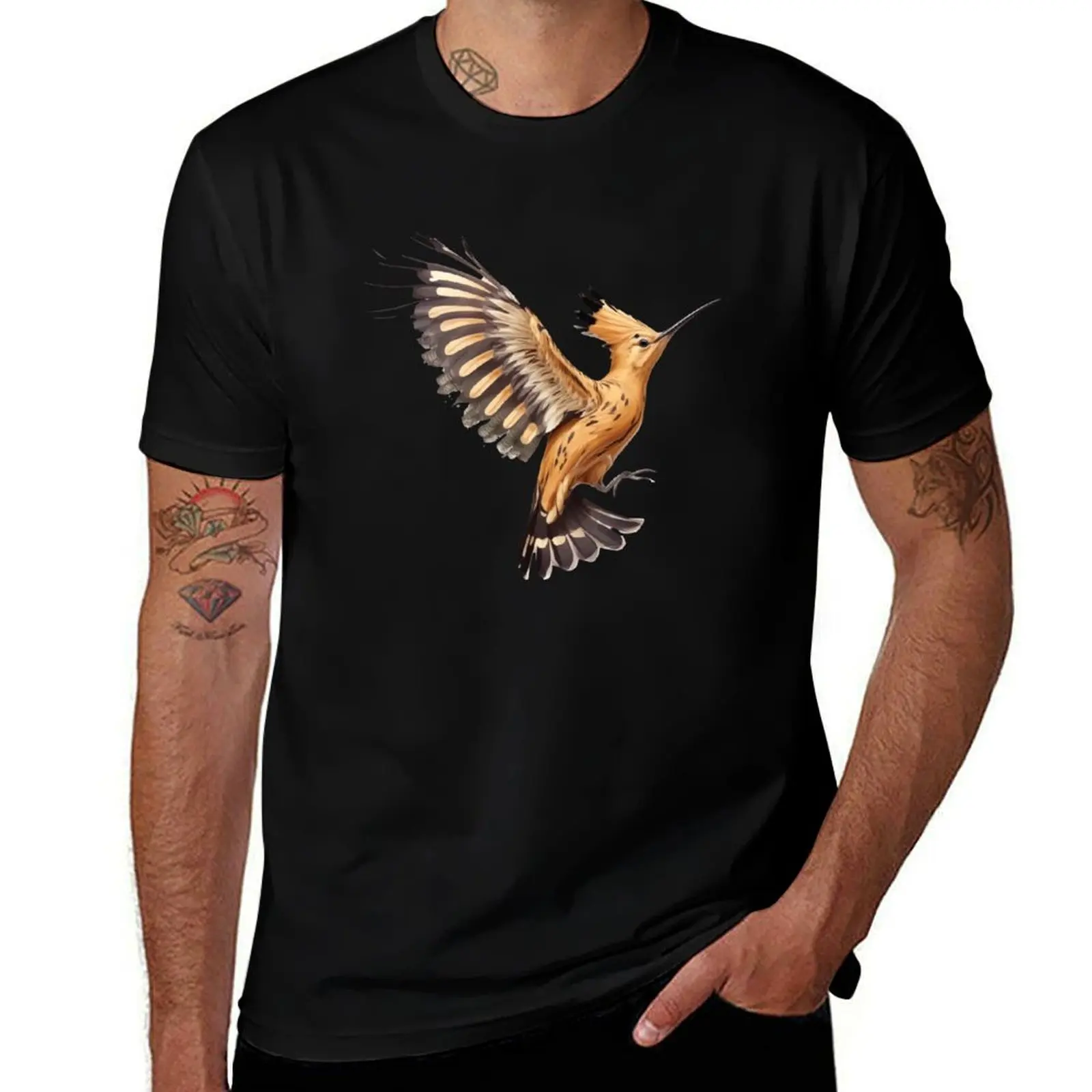 Футболка Hoopoe Flying Bird корейская модная футболка мужские футболки с графикой