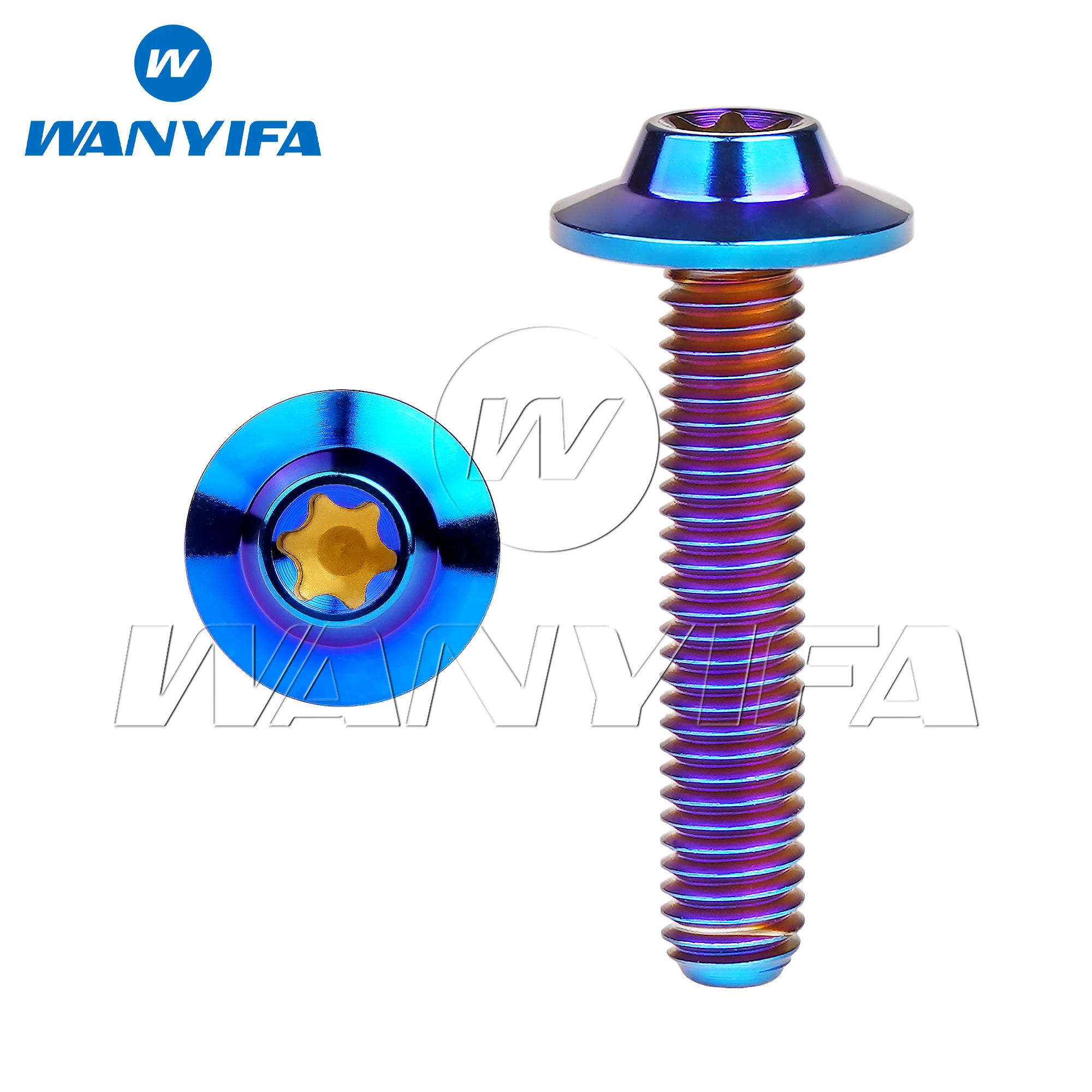 

Титановый болт Wanyifa M5/M6x10 12, 15, 20, 25, 30, 35 мм, винт с головкой Torx-бабочкой для велосипеда, мотоцикла, автомобиля