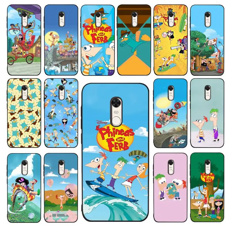 

Disney Phineas And Ferb Phone Case for Redmi 5 6 7 8 9 A 5plus K20 4X 6 cover