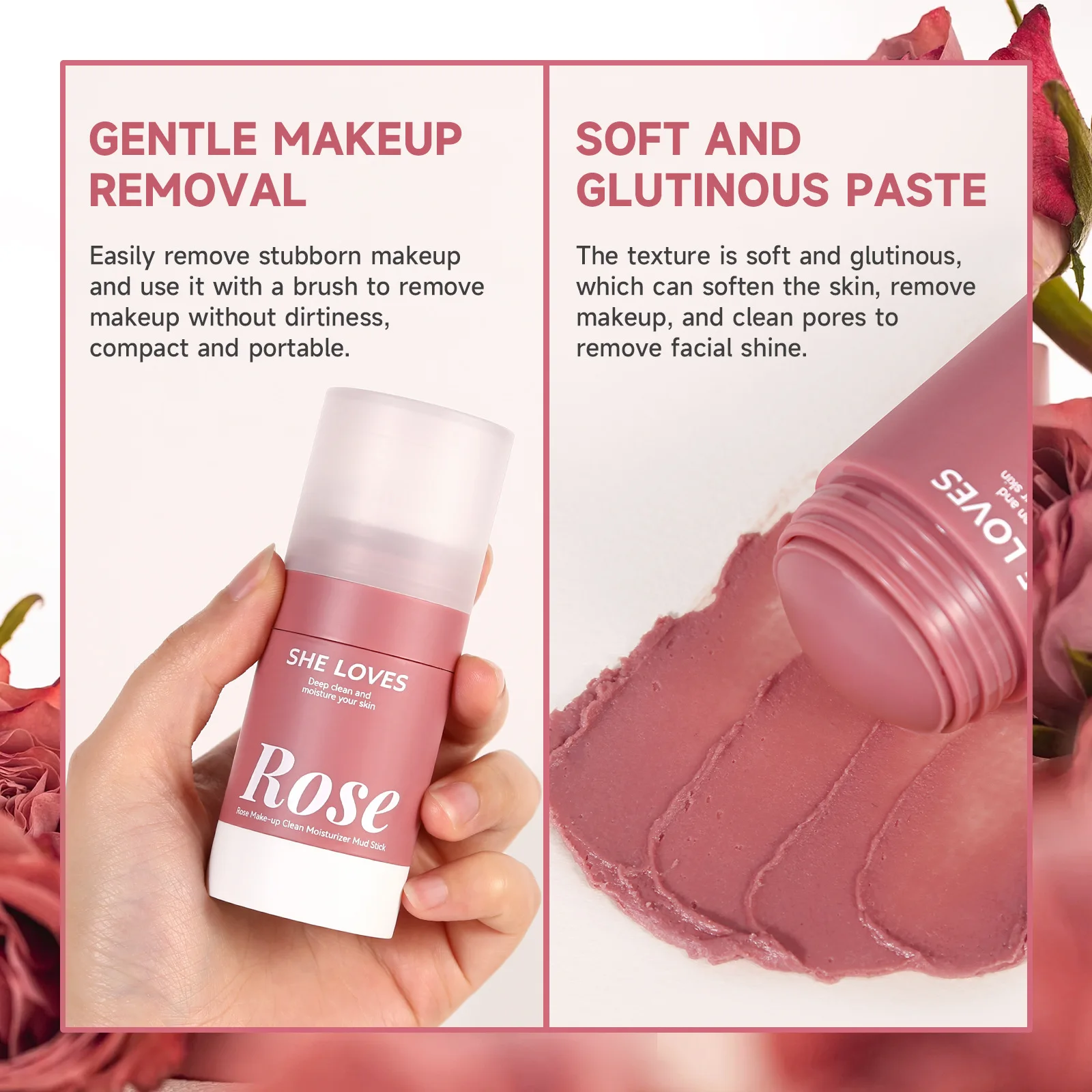 

Rose Moisturizing Cleansing Makeup Remover Stick Amazon Deep Cleans Sensitive Muscle Facial Cleansing Mild Makeup Remover Balm