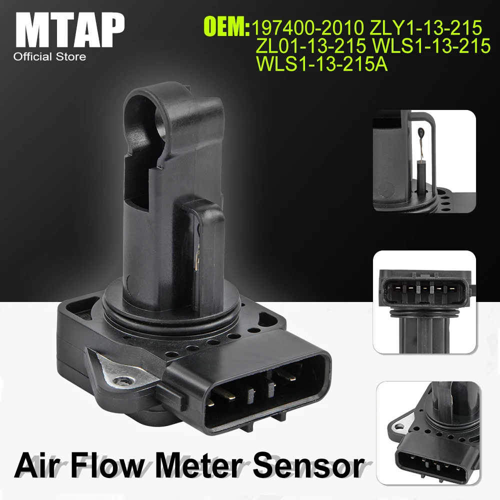 Фото Датчик расхода воздуха ZL01-13-215 для Mazda 2/3/5/6/8/CX-7/RX-8/323/MX-5, Ford Escape/Ranger/Focus/Tierra, датчик MAF 197400-2010 №1