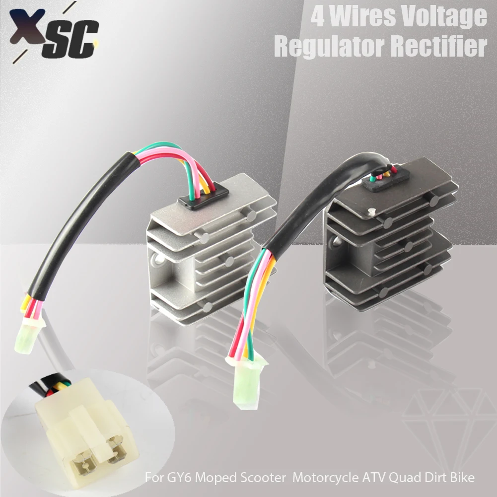 

4 Wires Voltage Regulator Rectifier Motorcycle Boat Motor Mercury ATV GY6 50 150cc Scooter For Moped JCL NST TAOTAO Accessories