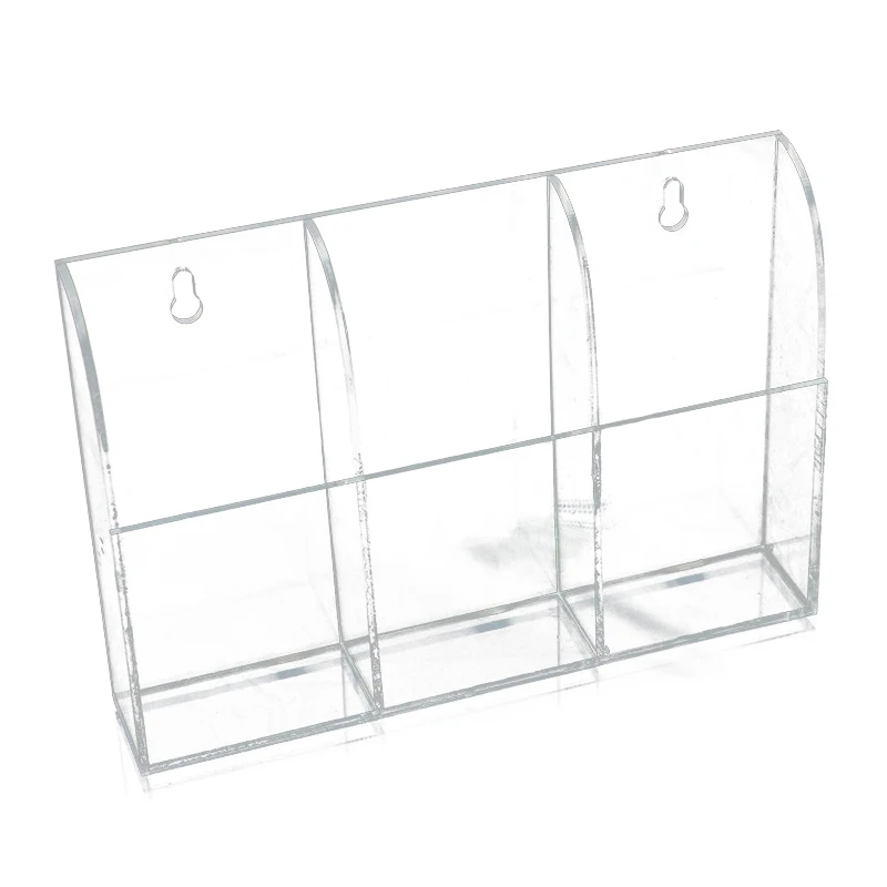 

TV Air Conditioner Remote Control Holder Case Acrylic Wall Mount Storage Box(3 case)
